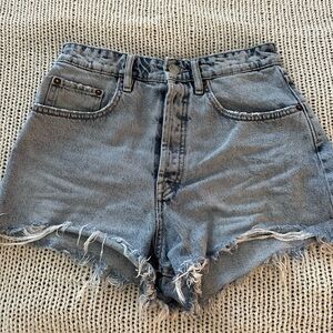 Zara denim shorts, light washed, high waisted.